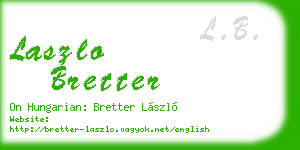 laszlo bretter business card